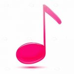 Pink Musical Note